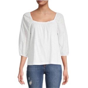 Sanctuary White Eyelet Blouse